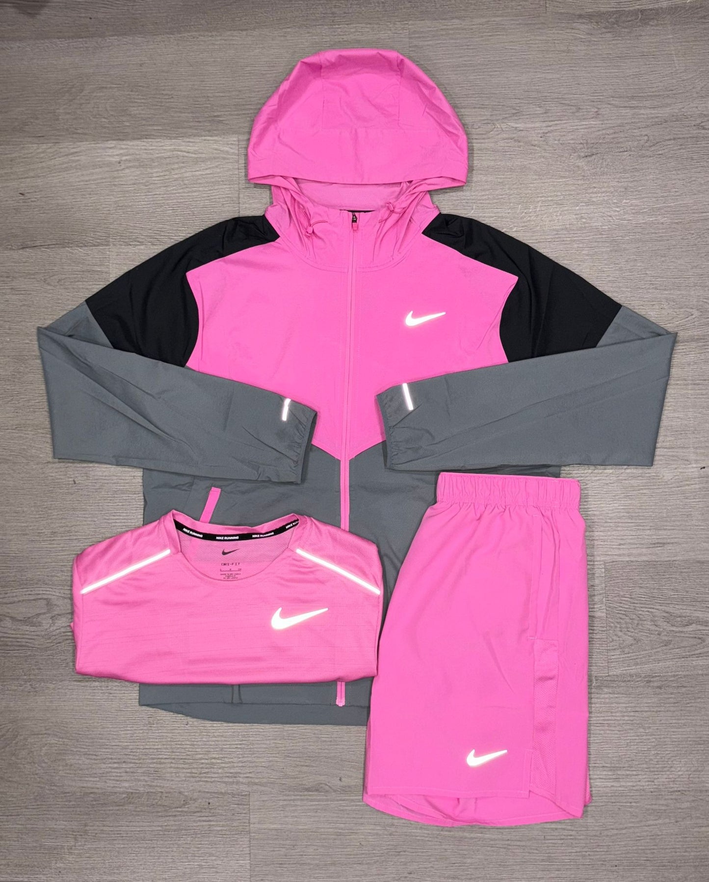Nike Pink Miler Trio Set